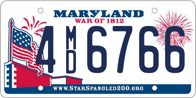 MD license plate 4MD6766
