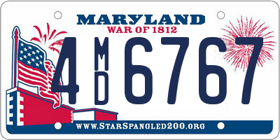 MD license plate 4MD6767