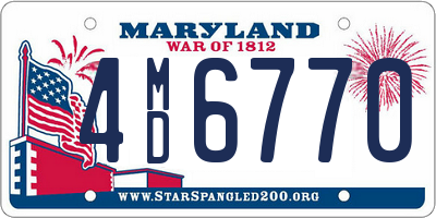 MD license plate 4MD6770