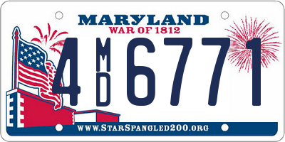 MD license plate 4MD6771