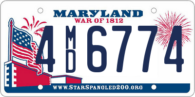 MD license plate 4MD6774