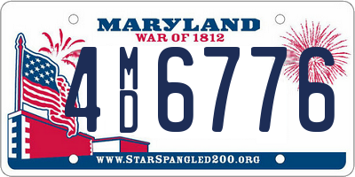 MD license plate 4MD6776
