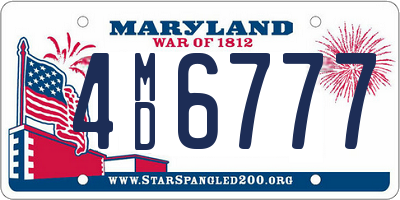 MD license plate 4MD6777