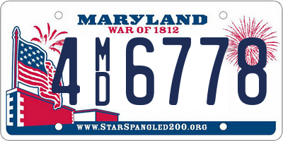 MD license plate 4MD6778