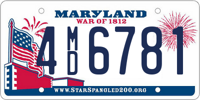 MD license plate 4MD6781