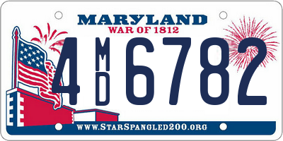 MD license plate 4MD6782