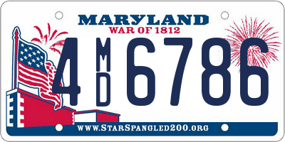 MD license plate 4MD6786