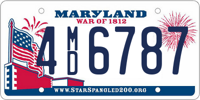 MD license plate 4MD6787