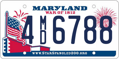 MD license plate 4MD6788