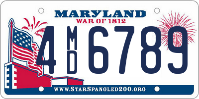 MD license plate 4MD6789