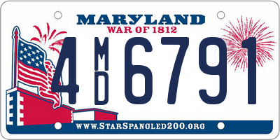 MD license plate 4MD6791