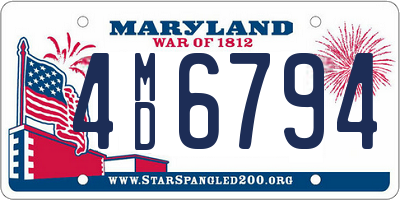 MD license plate 4MD6794