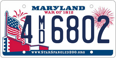 MD license plate 4MD6802