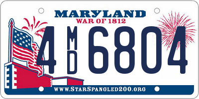MD license plate 4MD6804