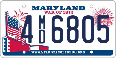 MD license plate 4MD6805