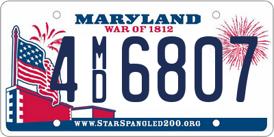 MD license plate 4MD6807
