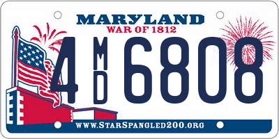 MD license plate 4MD6808
