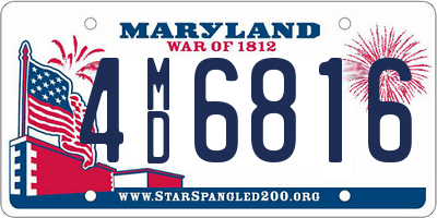 MD license plate 4MD6816