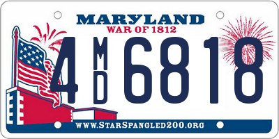 MD license plate 4MD6818