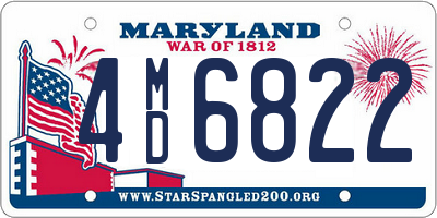 MD license plate 4MD6822