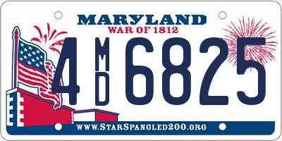 MD license plate 4MD6825