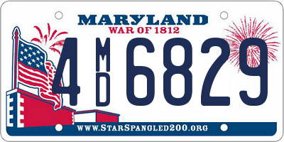 MD license plate 4MD6829