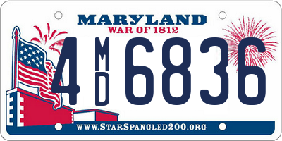 MD license plate 4MD6836