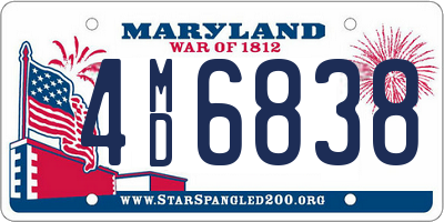 MD license plate 4MD6838