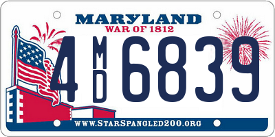 MD license plate 4MD6839