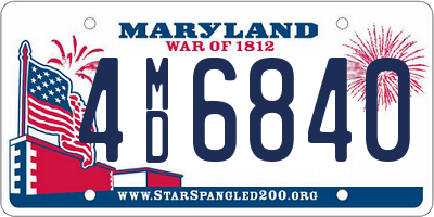 MD license plate 4MD6840