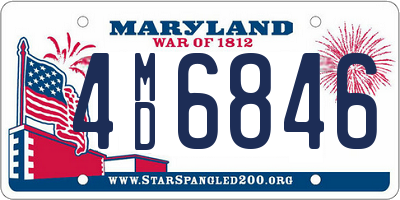 MD license plate 4MD6846