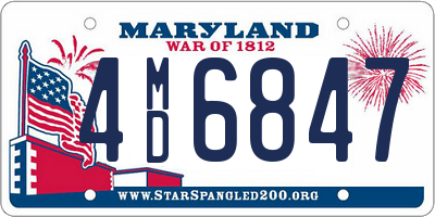 MD license plate 4MD6847