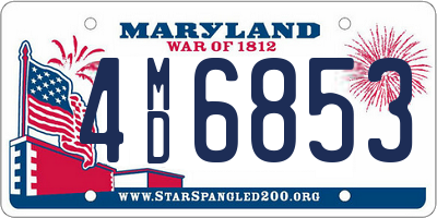 MD license plate 4MD6853