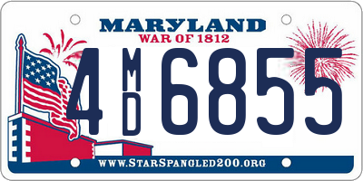 MD license plate 4MD6855