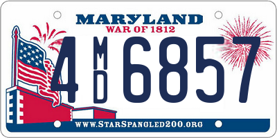 MD license plate 4MD6857