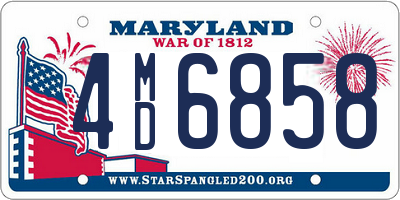 MD license plate 4MD6858