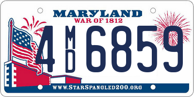 MD license plate 4MD6859