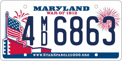 MD license plate 4MD6863