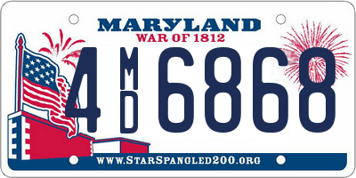 MD license plate 4MD6868