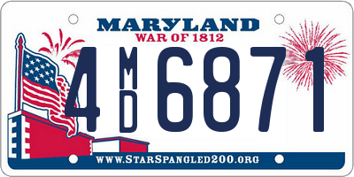 MD license plate 4MD6871