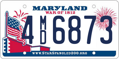 MD license plate 4MD6873