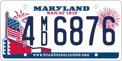 MD license plate 4MD6876