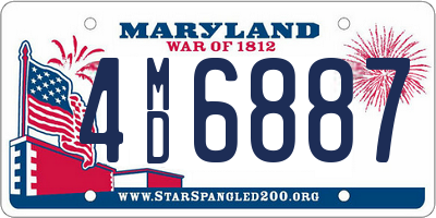 MD license plate 4MD6887