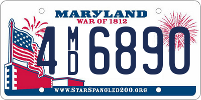 MD license plate 4MD6890