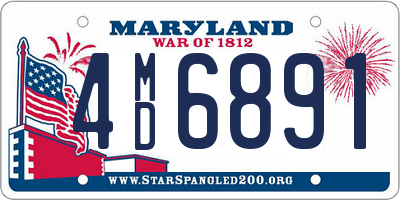 MD license plate 4MD6891