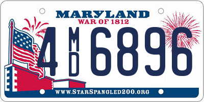 MD license plate 4MD6896