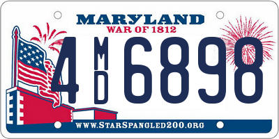 MD license plate 4MD6898