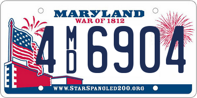 MD license plate 4MD6904