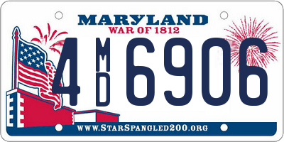 MD license plate 4MD6906