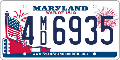 MD license plate 4MD6935